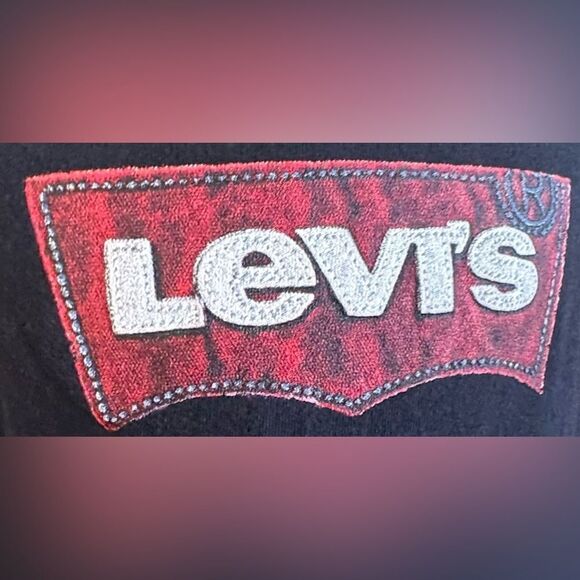 Levi’s Baby Boys Kids Long Sleeve Crewneck Black Graphic Logo Tee. 12 Months. - Picture 2 of 5